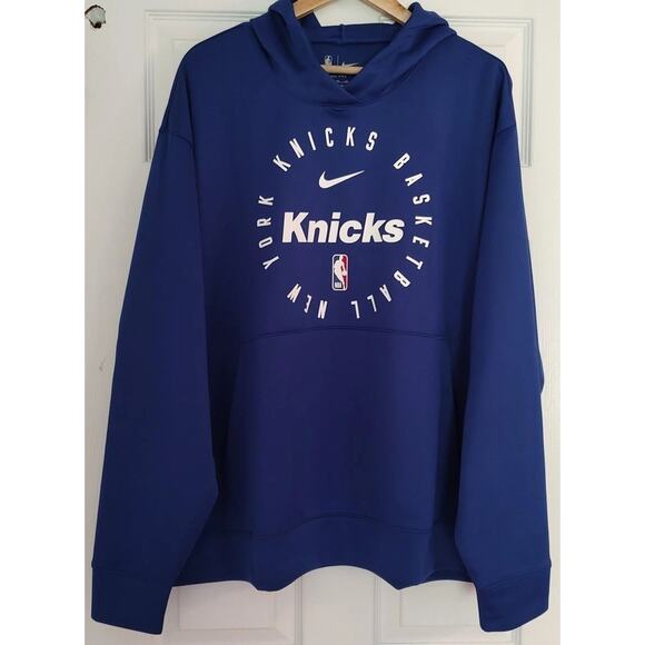 Men's York Knicks Nike 2024/25 Spotlight On-Court Practice Pullover Hoodie - 2XL - Picture 1 of 6